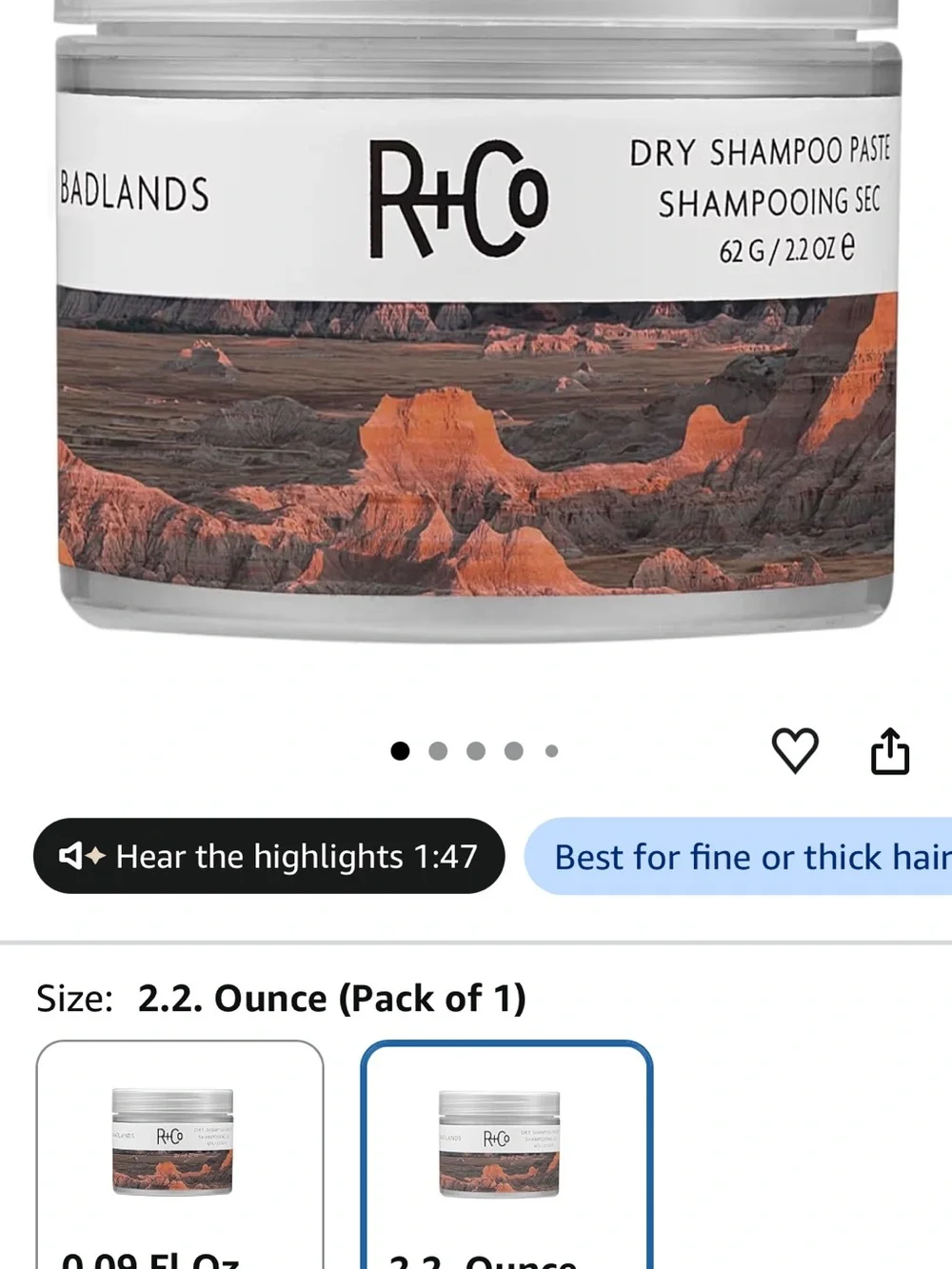 R+Co Dry Shampoo paste
